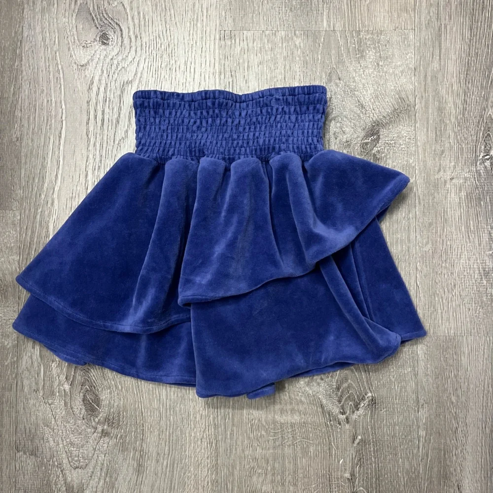 Girl's Ever After Blue Terry Fabric Skirt- Size‎ 6- Pre-owned